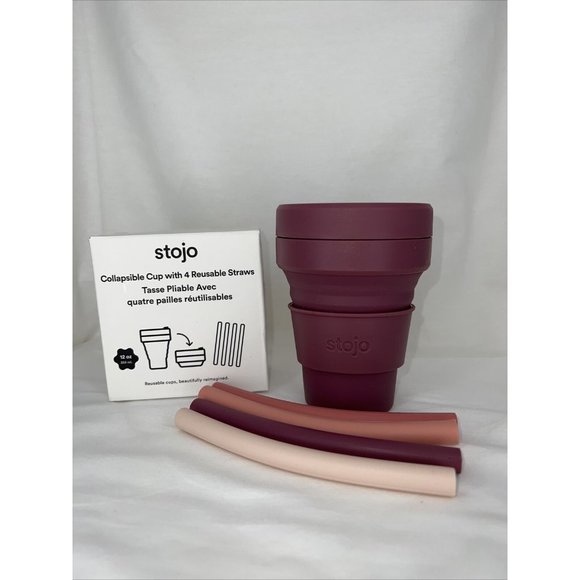 Stojo Other - Stojo Collapsible 12 oz Cup w/4 Reusable Straws, NIB